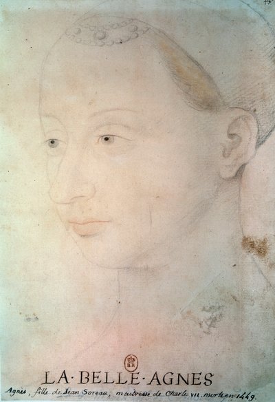Ritratto di Agnès Sorel (1422-1450) Dama di Beauté-sur-Marne da French School