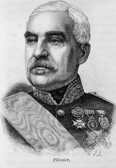 Ritratto di Aimable Jean Jacques Pelissier, Duca di Malakoff (1794-1864), militare francese e maresciallo di Francia - in "L