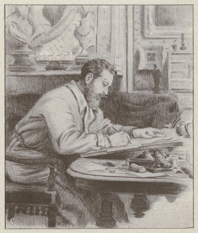Ritratto di Albert Guillaume, pittore e caricaturista francese da French School