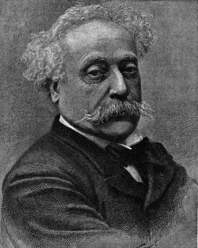 Ritratto di Alexandre Dumas Jr., scrittore francese. Incisione in 