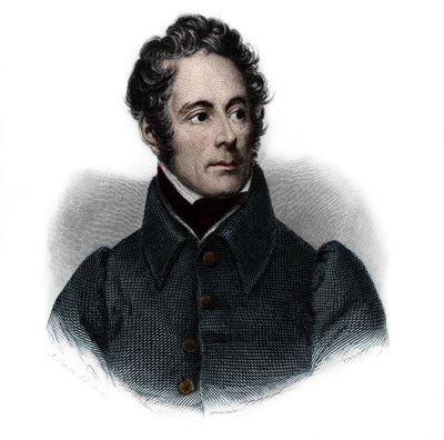 Ritratto di Alphonse de Lamartine (1791-1869), scrittore, poeta e politico francese. In 