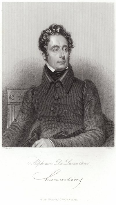 Ritratto di Alphonse de Lamartine da French School
