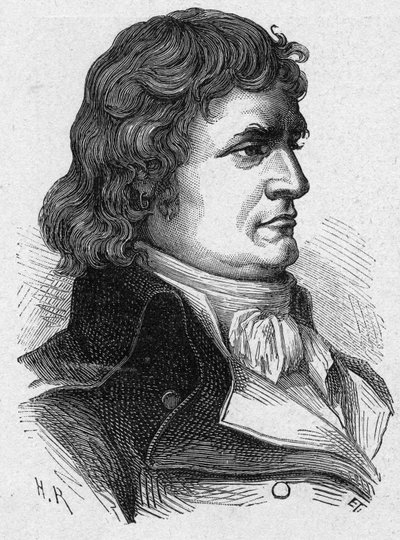 Ritratto di André Jeanbon, noto come Jean Bon Saint-André o Jeanbon Saint-André (1749-1813), rivoluzionario e politico francese. Incisione del 1889. Collezione privata da French School