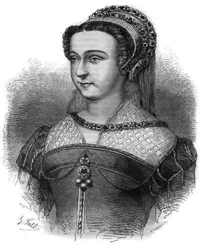 Ritratto di Anne Oston, eretica, amante di Papa Sisto V (Felice Peretti conosciuto come Sisto V o Sisto V) da French School