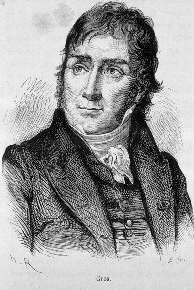 Ritratto di Antoine Jean Gros (1771 - 1835), allievo di David e poi pittore ufficiale di Napoleone - in "L