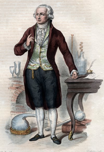 Ritratto di Antoine Laurent de Lavoisier (1743-1794), chimico francese da French School
