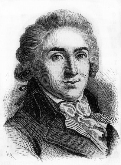 Ritratto di Armand Gensonne (1758 - 1793) deputato della convenzione. Incisione della fine del XIX secolo da French School