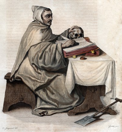 Ritratto di Armand Jean le Bouthillier de Rancé (1626-1700), abate francese e fondatore dei Trappisti Cistercensi da French School