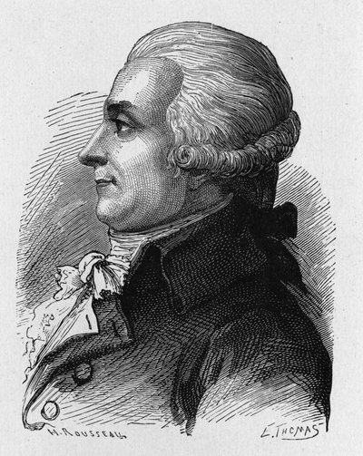 Ritratto di Louis-Bernard Guyton-Morveau (1737-1816), politico, chimico e rivoluzionario francese - in "Album della Scienza; illustri studiosi; Grandi scoperte" 1896 da French School