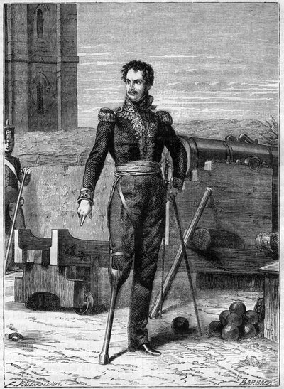Ritratto del barone Pierre Yriex Daumesnil (1776-1832) - Ritratto di Pierre Yriex (Pierre-Yrieix) Daumesnil (1776-1832), generale francese - in "Histoire de l