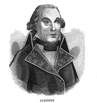 Ritratto di Barthelemy Louis Joseph Scherer (1747-1804), Ministro della Guerra. Incisione in "Le Illustrazioni dell