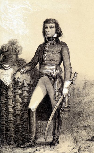 Ritratto di Barthélemy Catherine Joubert, Generale Boer del Sudafrica (1769-1799) - in "Galerie historique de la revolution francaise" di Albert Morin da French School