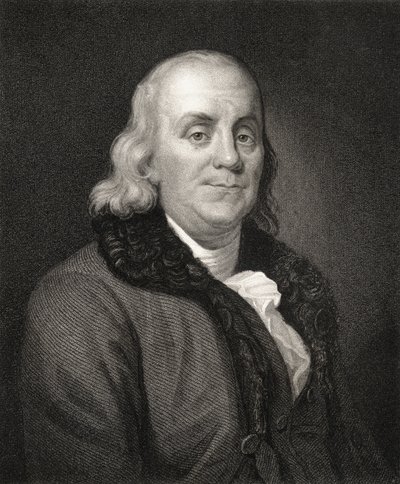 Ritratto di Benjamin Franklin da French School
