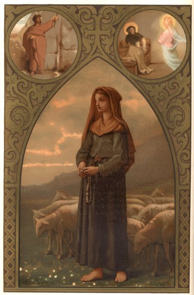 Ritratto di Bernadette Soubirous (1844-1879), pastorella a Lourdes, Hautes Pyrenees (65) da French School