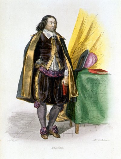 Ritratto di Blaise Pascal - in "Le Plutarque Français", di Mennechet da French School
