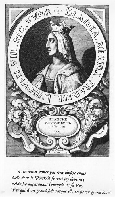 Ritratto di Bianca di Castiglia (1185-1252), 1643 da French School