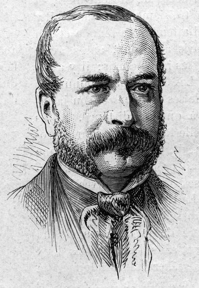 Ritratto di Camille Rousset (1821-1892), storico e accademico francese. Incisione in "Le Monde Illustré" n.883 del 14 marzo 1874 da French School
