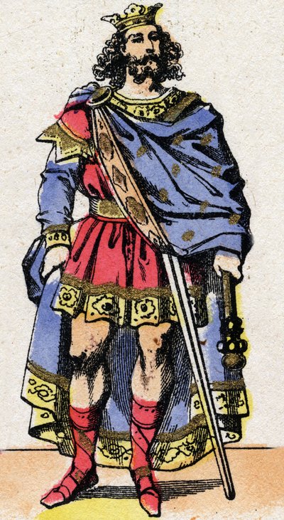 Ritratto di Cariberto, re dei Franchi (561-567) da French School