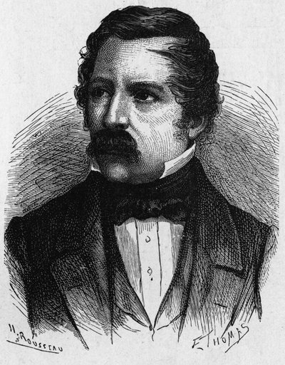 Ritratto di Carl August von Steinheil (1801-1870), fisico tedesco, inventore nel campo della telegrafia - in "Album della Scienza; illustri scienziati; Grandi scoperte" 1896 da French School