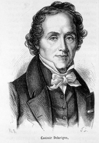 Ritratto di Casimir Delavigne, poeta e drammaturgo francese (1793-1843) da French School