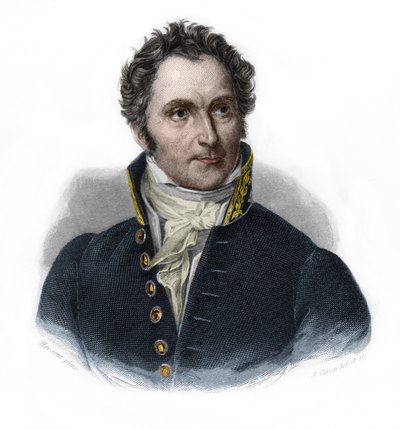 Ritratto di Casimir Perier (1777-1832), statista francese. in "LIBRE DES PERÉNERS" di Louis de Cormenin Timon. 1842. Collezione privata da French School