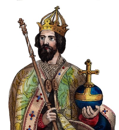 Ritratto di Carlo Magno (742-814) da French School