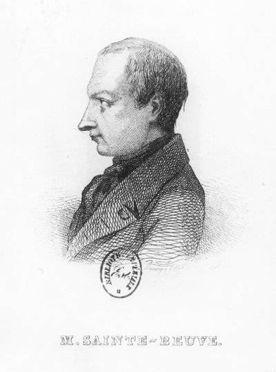 Ritratto di Charles Augustin Saint-Beuve da French School