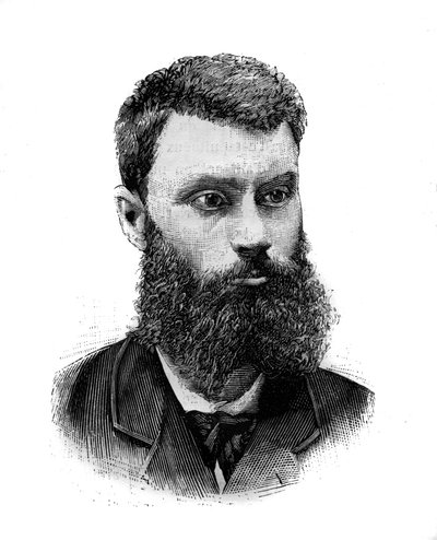 Ritratto di Charles Camille Pelletan, politico, giornalista e scrittore francese. Incisione in 