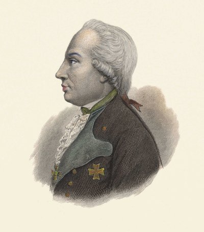 Ritratto di Charles Guillaume Ferdinand, Duca di Brunswick (1735-1806), generale prussiano. in "Ritratti di Uomini Utili" da French School