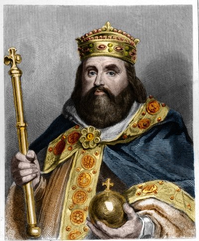 Ritratto di Carlo III il Grosso (839-888) Imperatore d