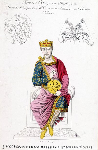 Ritratto di Carlo II il Calvo da French School