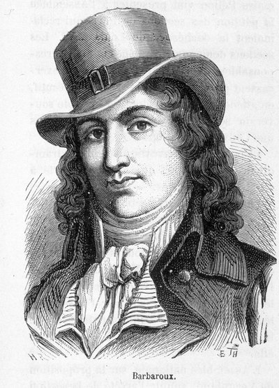 Ritratto di Charles Jean Marie Barbaroux (1767 - 1794), politico francese che guidò i federati di Marsiglia durante la presa delle Tuileries nel 1792 da French School