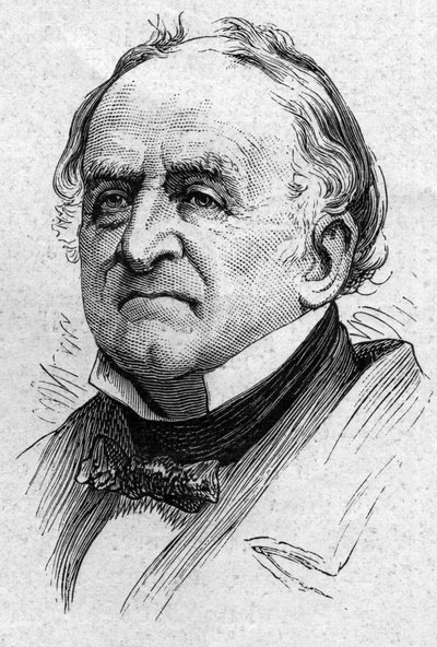 Ritratto di Charles de Viel Castel (Viel-Castel) (1800-1887), diplomatico e accademico francese. Incisione in "Le Monde Illustré" n.883 del 14 marzo 1874 da French School