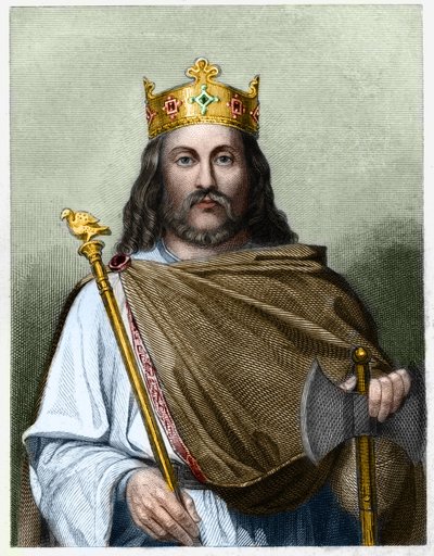 Ritratto di Chilperico I (539 - 584), Re di Neustria - in 
