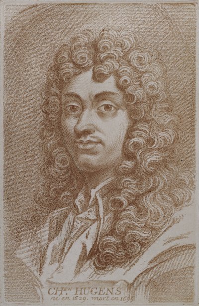 Ritratto di Christian Huygen (1629-95) da Histoire des Mathematiciens di Alexandre Saverien, metà del XVIII secolo da French School