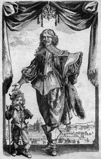 Ritratto di Claude Deruet (1588-1660), pittore francese. Incisione da 