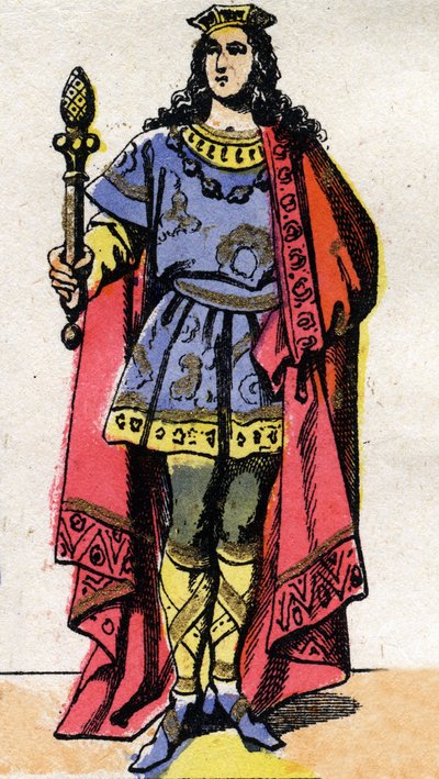 Ritratto di Clotario III, Re dei Franchi (652-673). da French School
