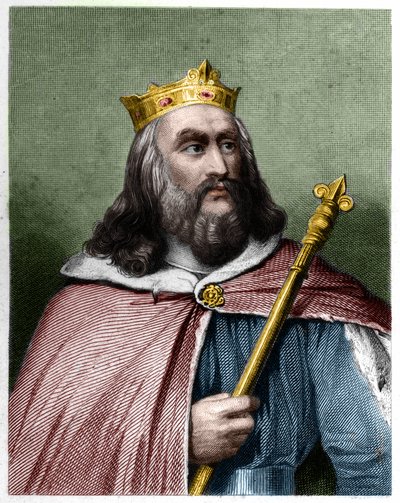 Ritratto di Clotario II (584 - 628), Re di Neustria e Re dei Franchi - in 