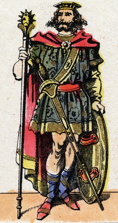 Ritratto di Clotario I, Re dei Franchi dal 511 al 561. da French School