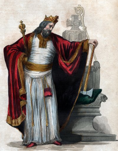 Ritratto di Clodoveo I (466-511), Re dei Franchi da French School