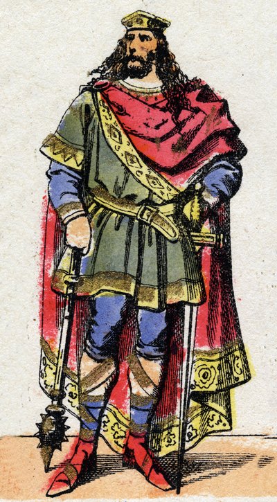 Ritratto di Clodoveo I, re dei Franchi. da French School