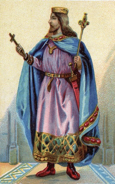 Ritratto di Clodoveo, re dei Franchi dal 481 al 511 da French School