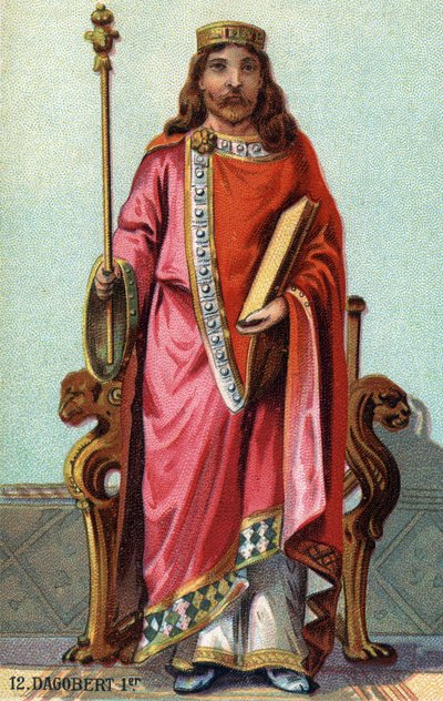 Ritratto di Dagoberto, re dei Franchi dal 628 al 638 da French School
