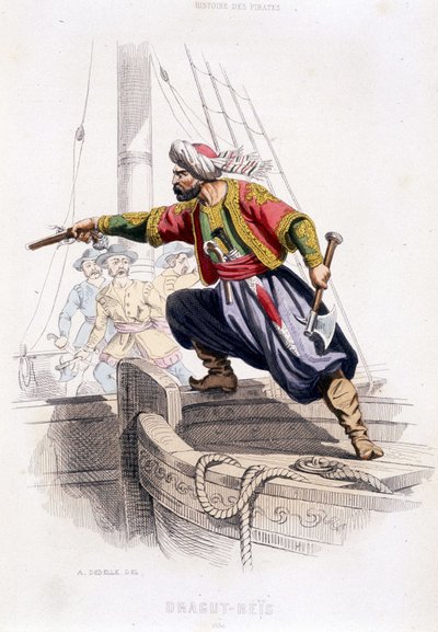 Ritratto di Dragut - Reïs, pirata turco del 16° secolo - in 