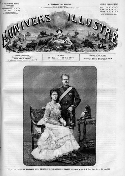 Ritratto del duca Carlo Ferdinando di Braganza e della principessa di Francia Maria Amalia d
