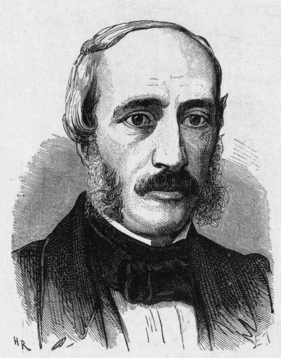 Ritratto di Edmond Becquerel (1820 - 1891), fisico francese - in "Album della Scienza; studiosi illustri; Grandi scoperte" 1896 da French School