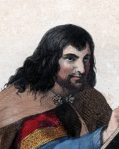 Ritratto di Eginardo (775-840), studioso e cortigiano franco da French School