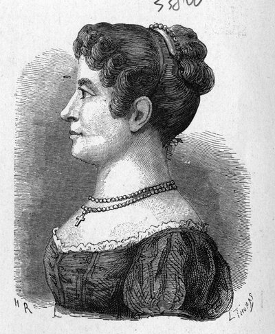 Ritratto di Elisa Garnerin, nipote di Garnerin, che provò il paracadute inventato da quest