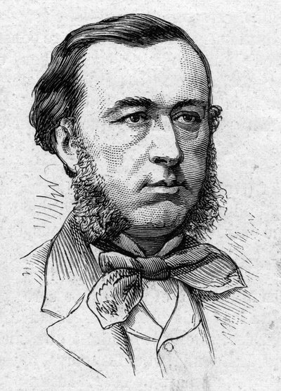 Ritratto di Elme Marie Caro, filosofo francese - Incisione in 