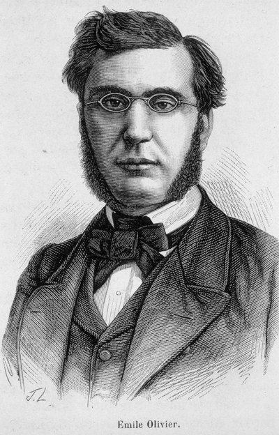 Ritratto di Emile Ollivier, politico francese (1825 -1913) - in "L